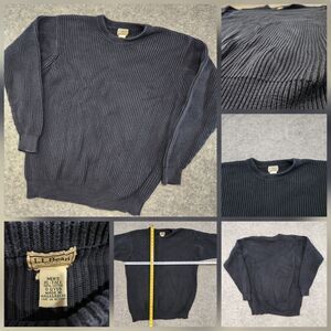 LL Bean Mens XLT XL T Tall Ribbed 100% Cotton Knit Pullover‎ Crewneck Sweater